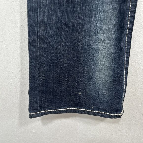 Cello Jeans Womens 8 Blue Mid Rise Bootcut Sparkling Embellished Y2K 90s - Picture 4 of 10